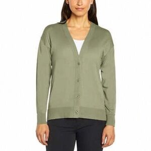 Women's Green Cardigan Sweater